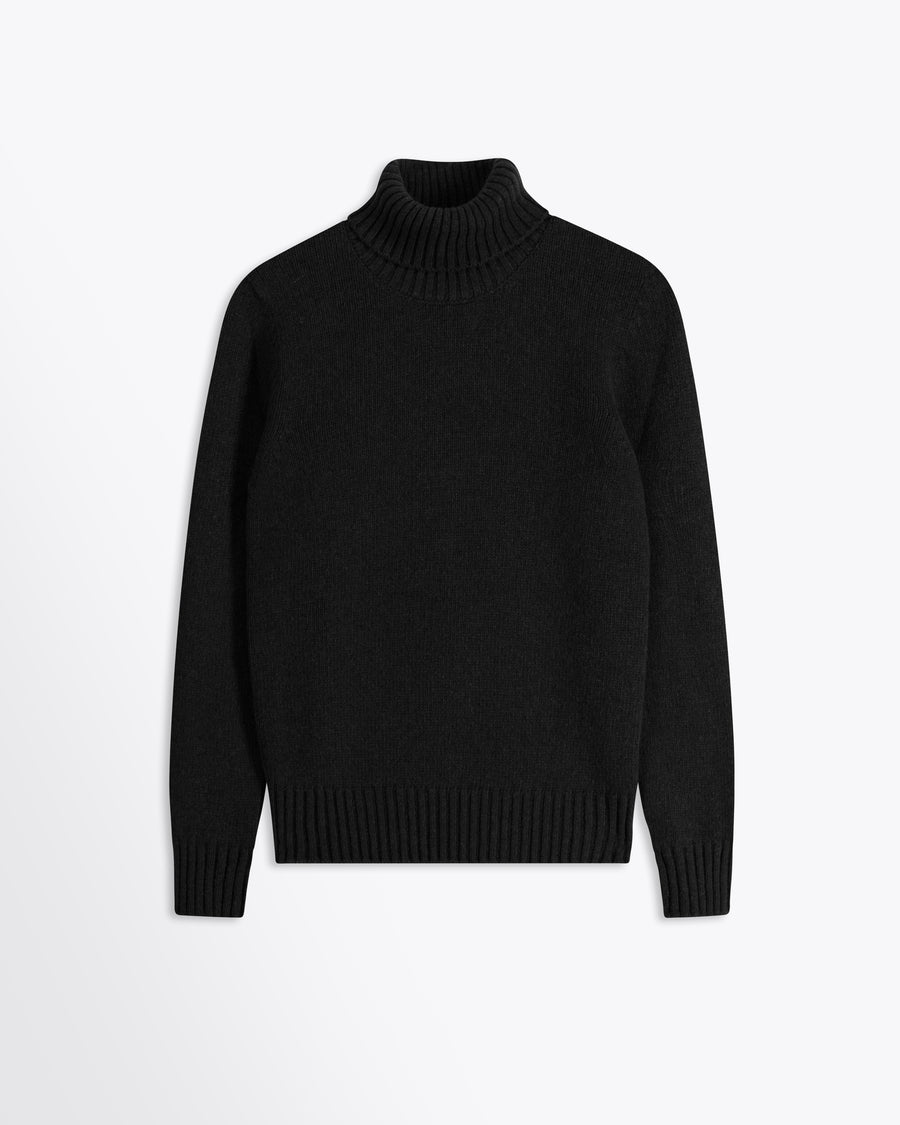 Scaglione TURTLE NECK SOFT HYBRID CASHMERE BLACK