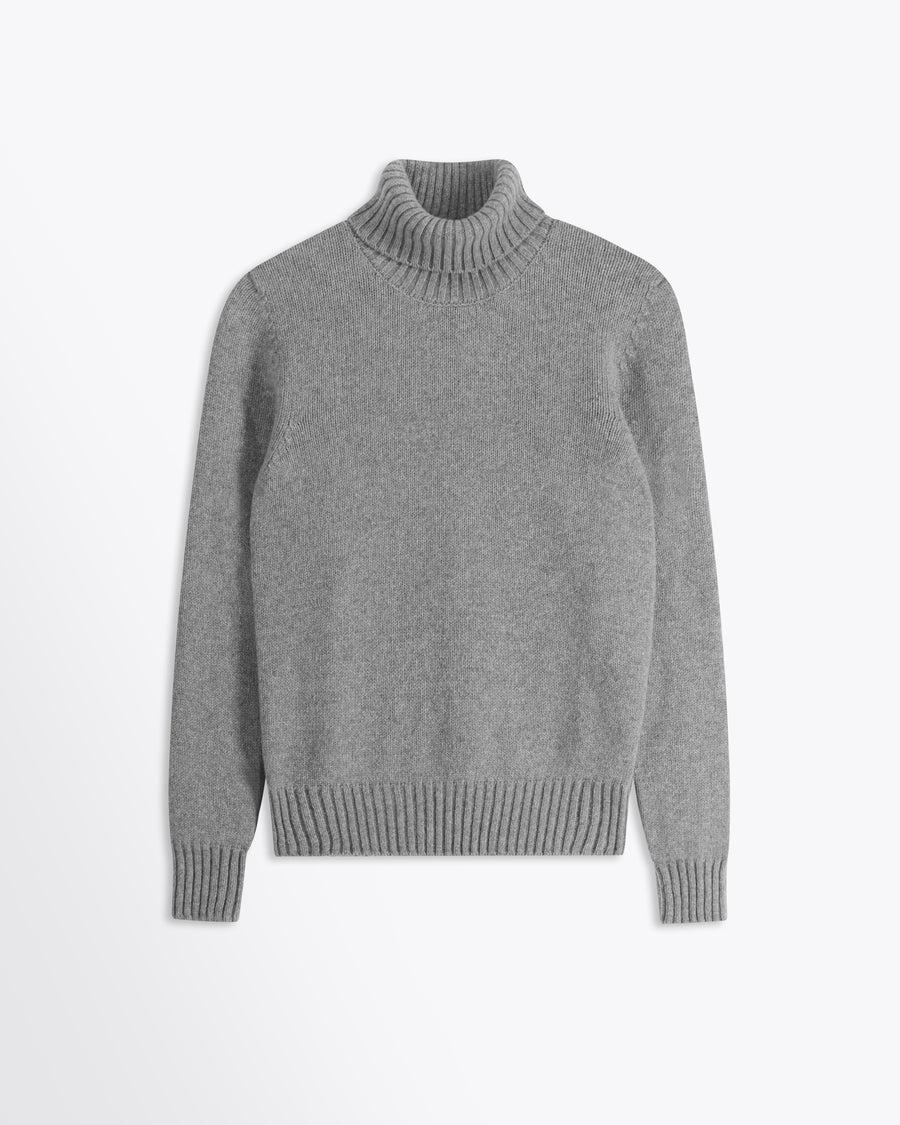 Scaglione TURTLE NECK SOFT HYBRID CASHMERE GREY