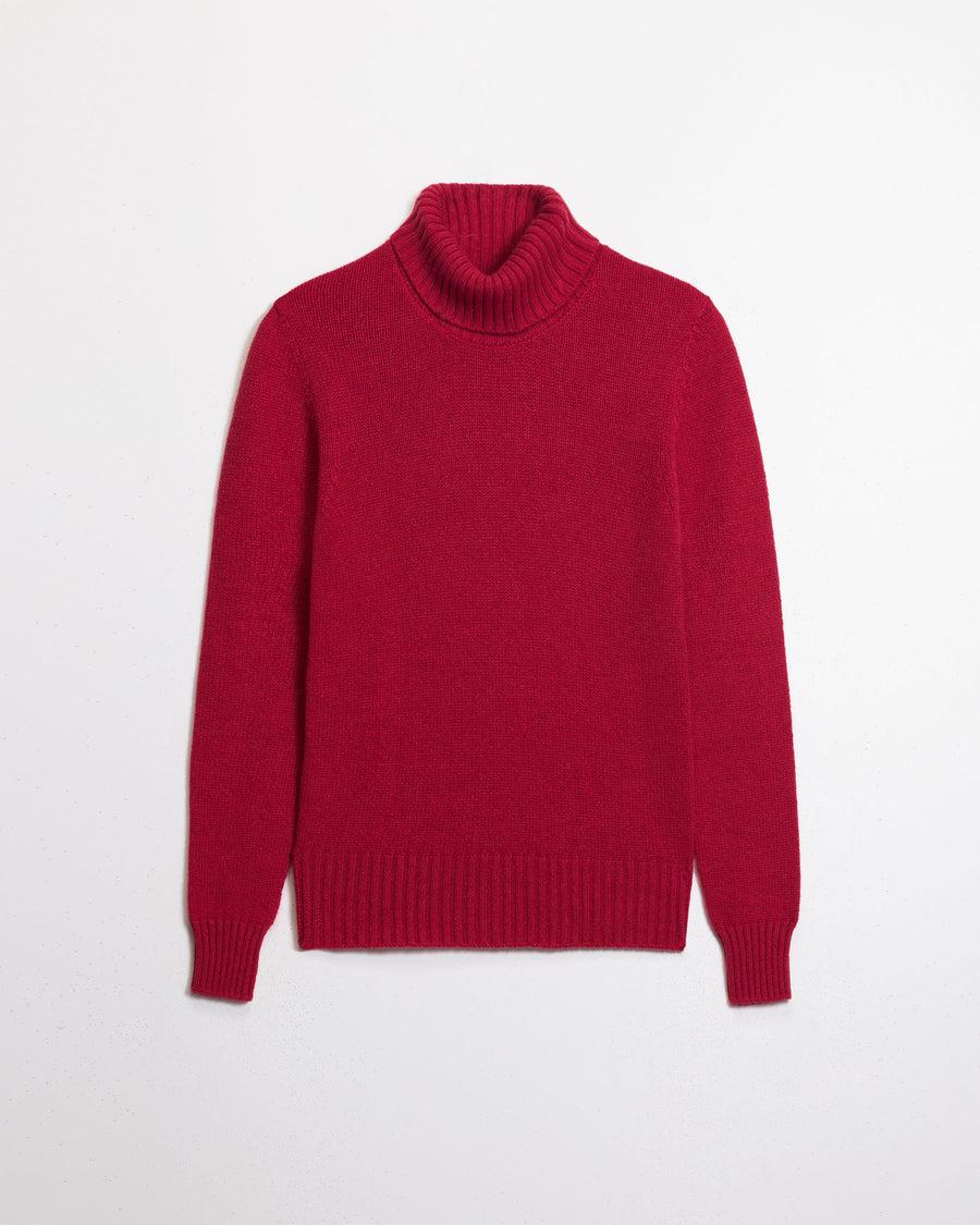 Scaglione TURTLE NECK SOFT HYBRID CASHMERE MAGENTA