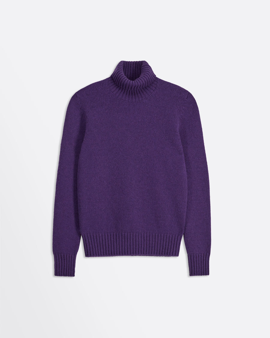 Scaglione TURTLE NECK SOFT HYBRID CASHMERE PURPLE