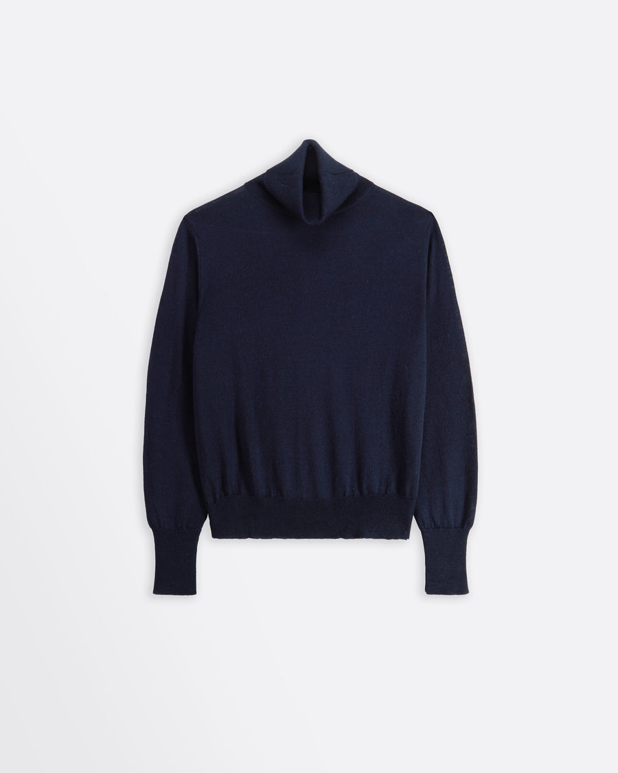 Scaglione TURTLENECK FINELUX SOLID NAVY