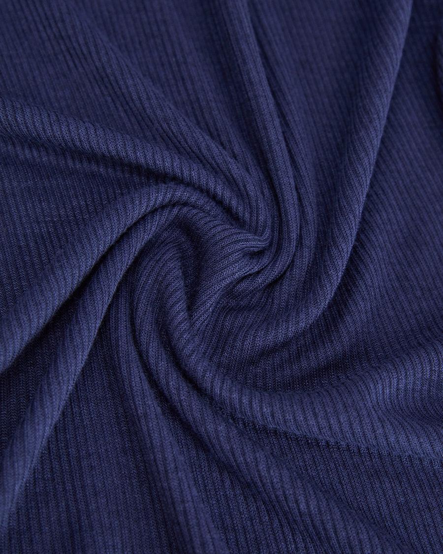 Scaglione TURTLENECK RIBBED MICROMODAL BLUE