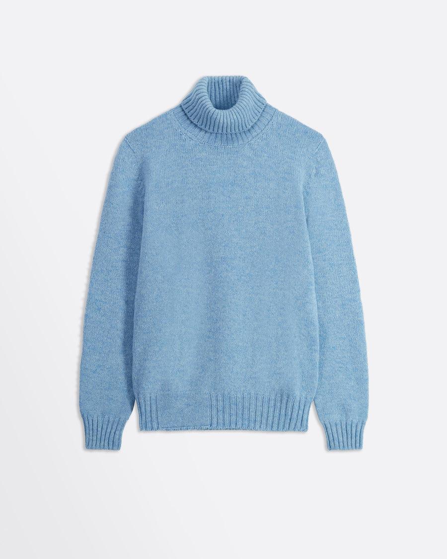 Scaglione TURTLENECK SEAMLESS SOFTWOOL BABYBLUE