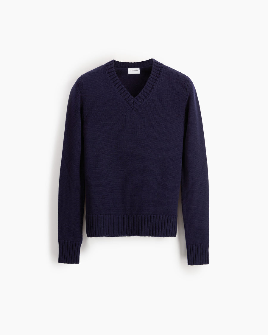 Scaglione V.NECK MERINO SOFT NAVY