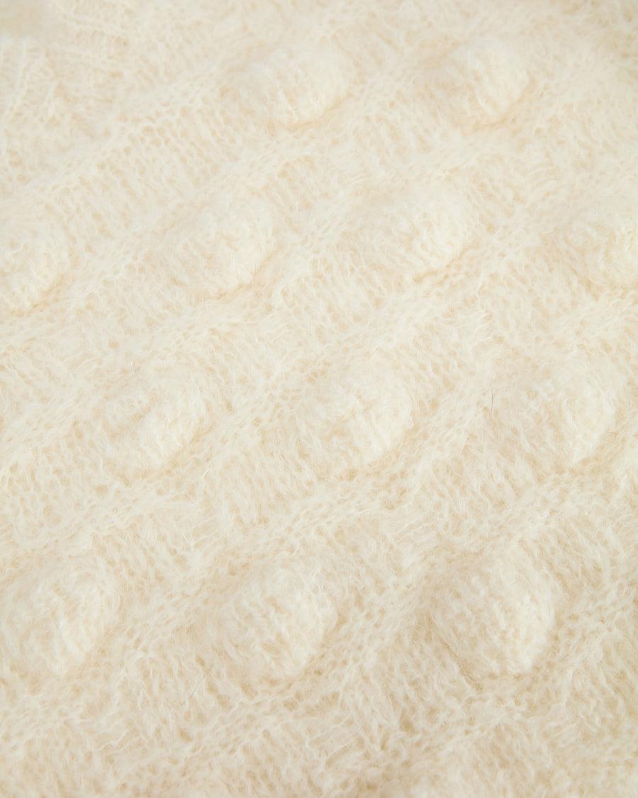 Scaglione V NECK OVER HAZELNUT STITCH MILK