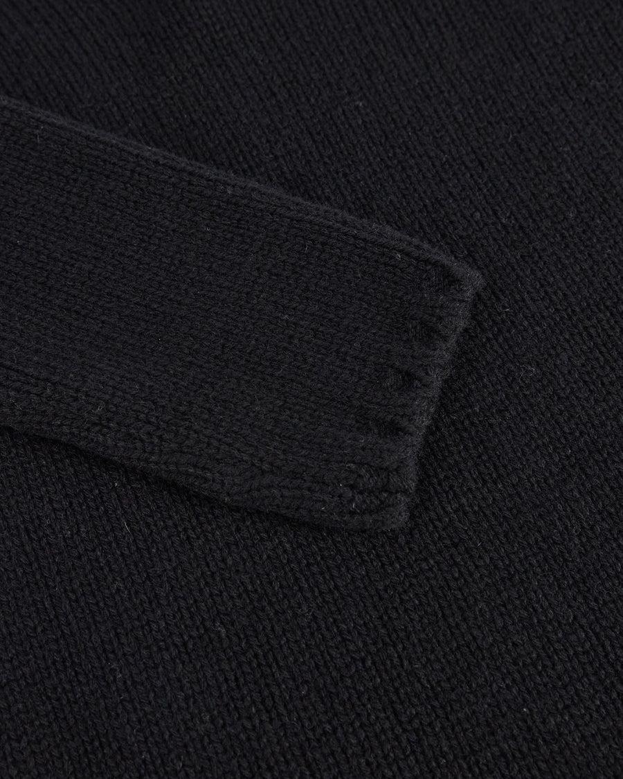 Scaglione V NECK SOFT HYBRID CASHMERE BLACK