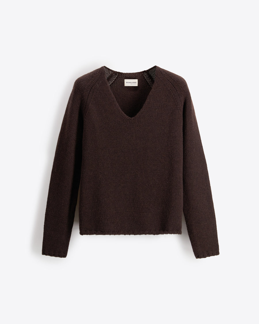 Scaglione V NECK SUPER SOFT EBANO