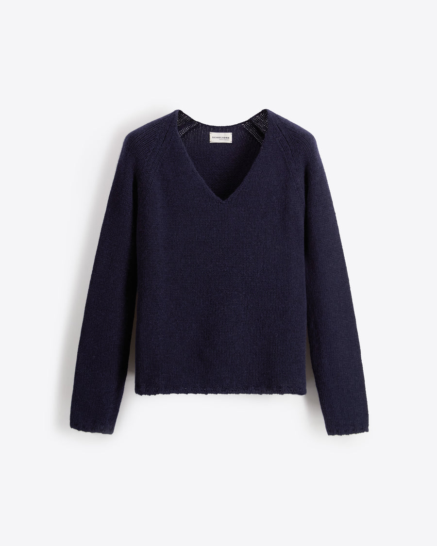 Scaglione V NECK SUPER SOFT NAVY
