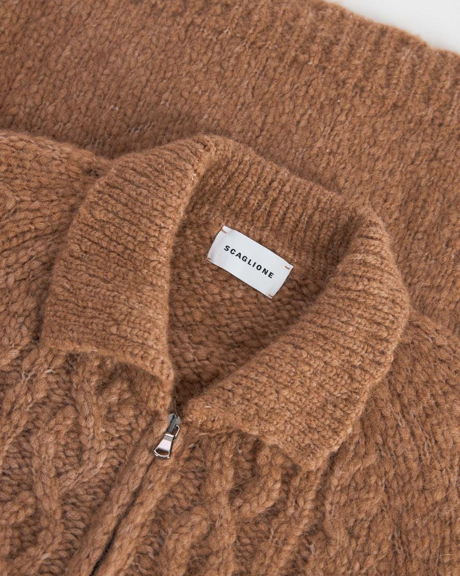 Scaglione ZIPPER ALPACA ARAN CARAMEL