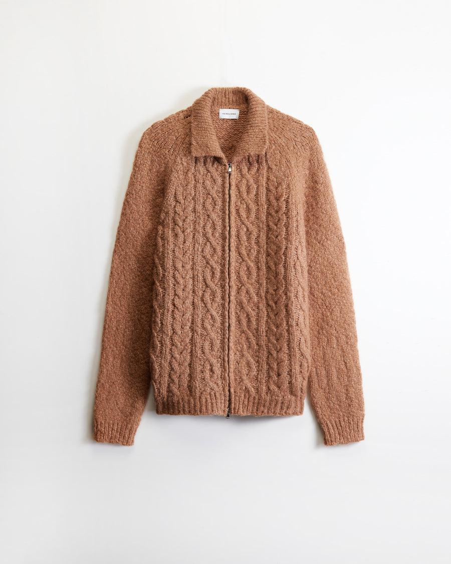 Scaglione ZIPPER ALPACA ARAN CARAMEL