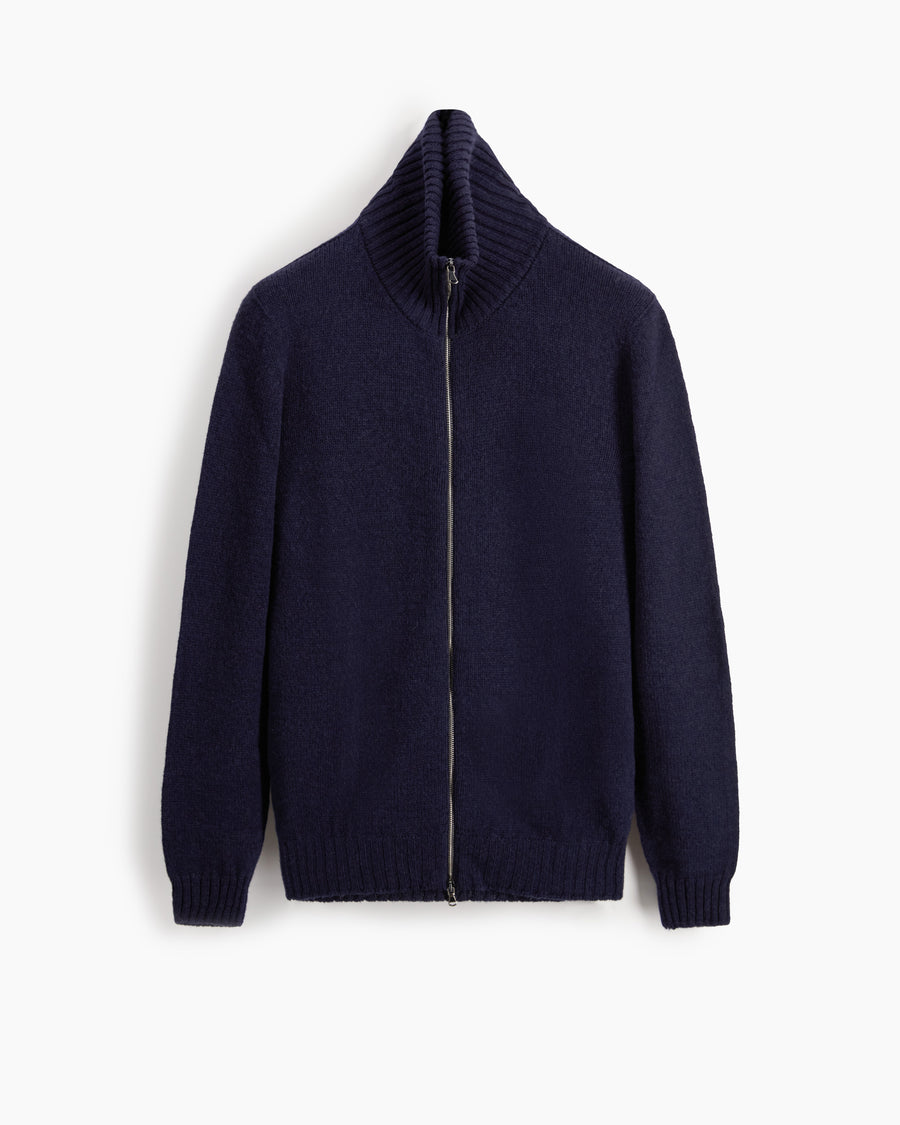 Scaglione ZIPPER SOFTWOOL DKNAVY