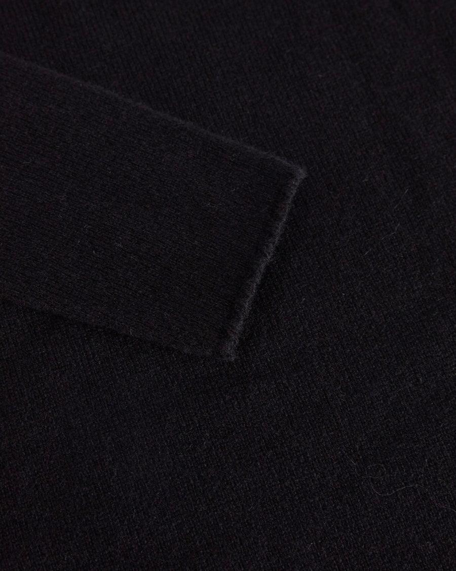 Scaglione TURTLE NECK RAGLAN SEAMLESS HYBRID CASHMERE BLACK