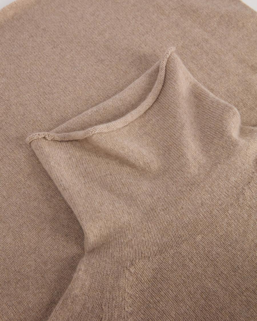 Scaglione TURTLE NECK RAGLAN SEAMLESS HYBRID CASHMERE SAND