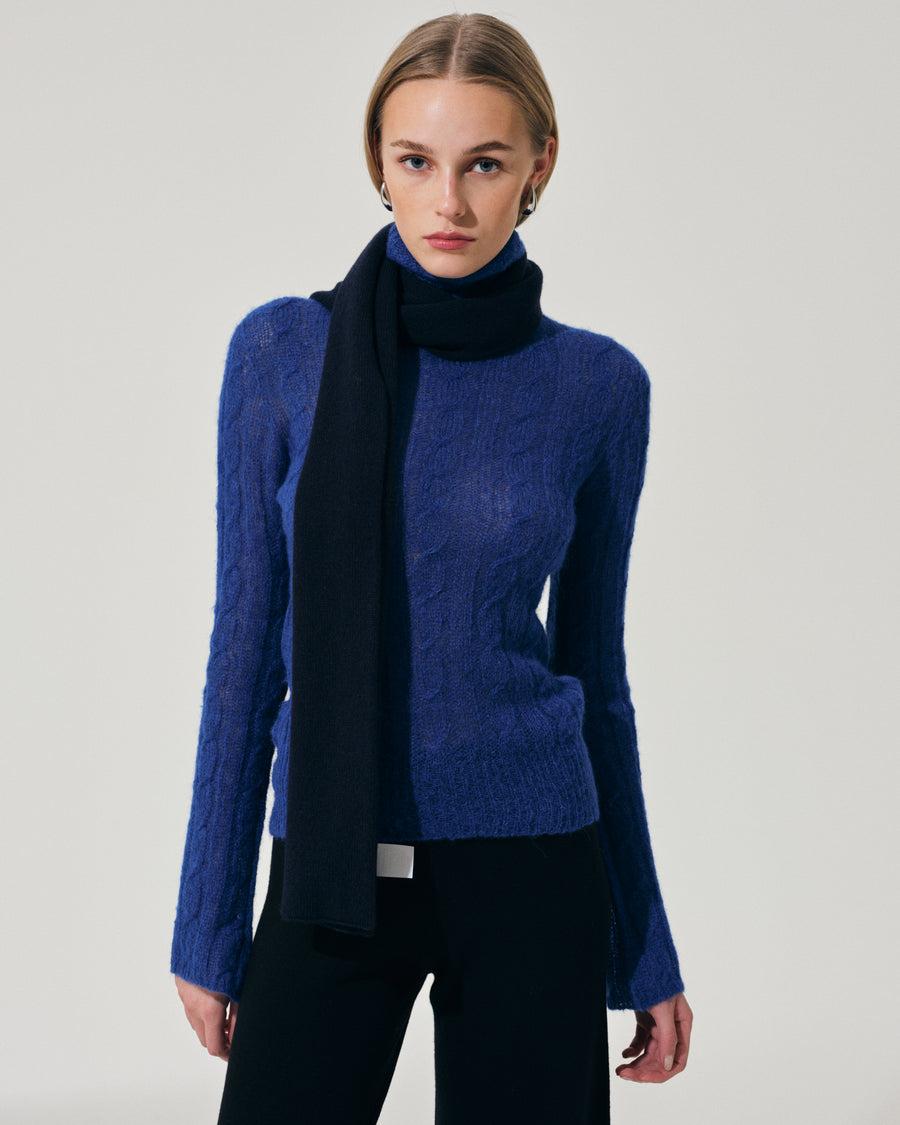 Scaglione TURTLE NECK SLIM CABLES ULTRALIGHT LIMONGE