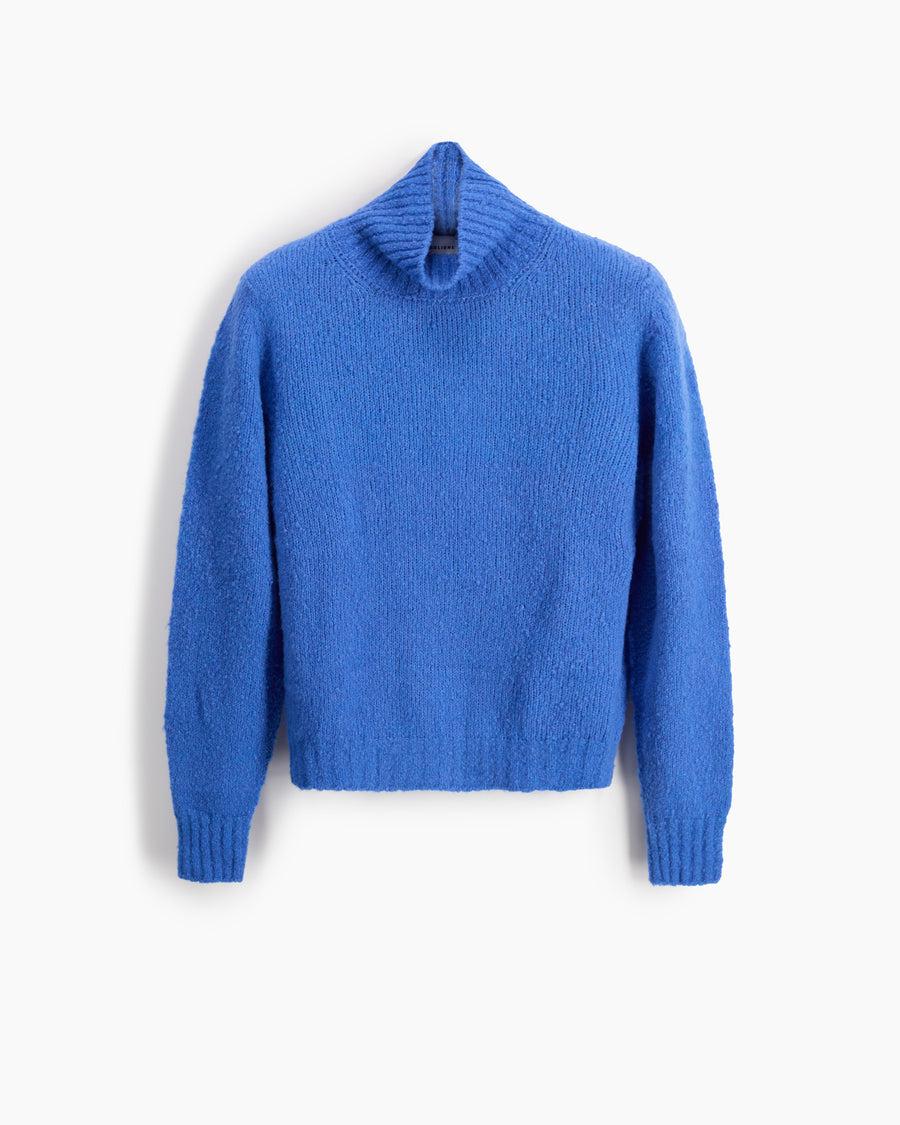 Scaglione TURTLE NECK SLIM PUFFED CASHMERE CORNFLOWER