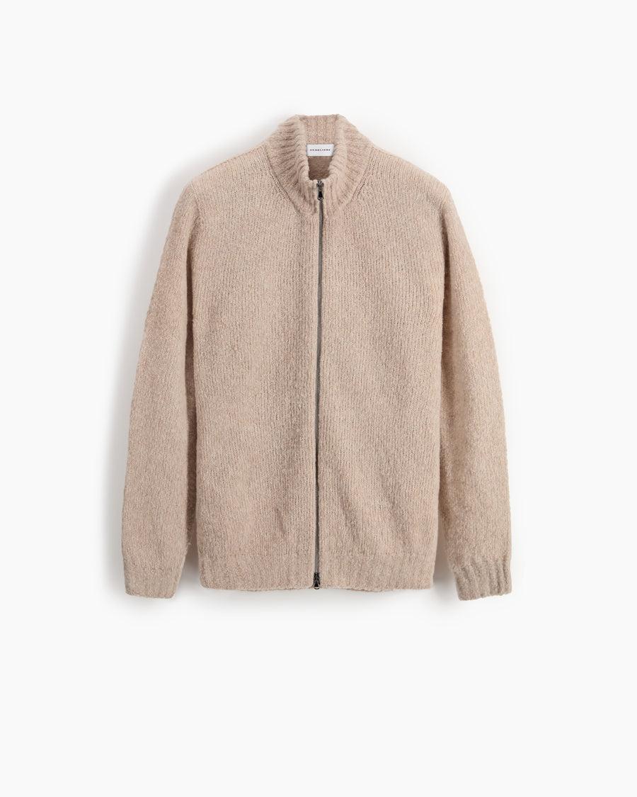 Scaglione ZIPPER PUFFED CASHMERE CASHMERE SEAMLESS BEIGE