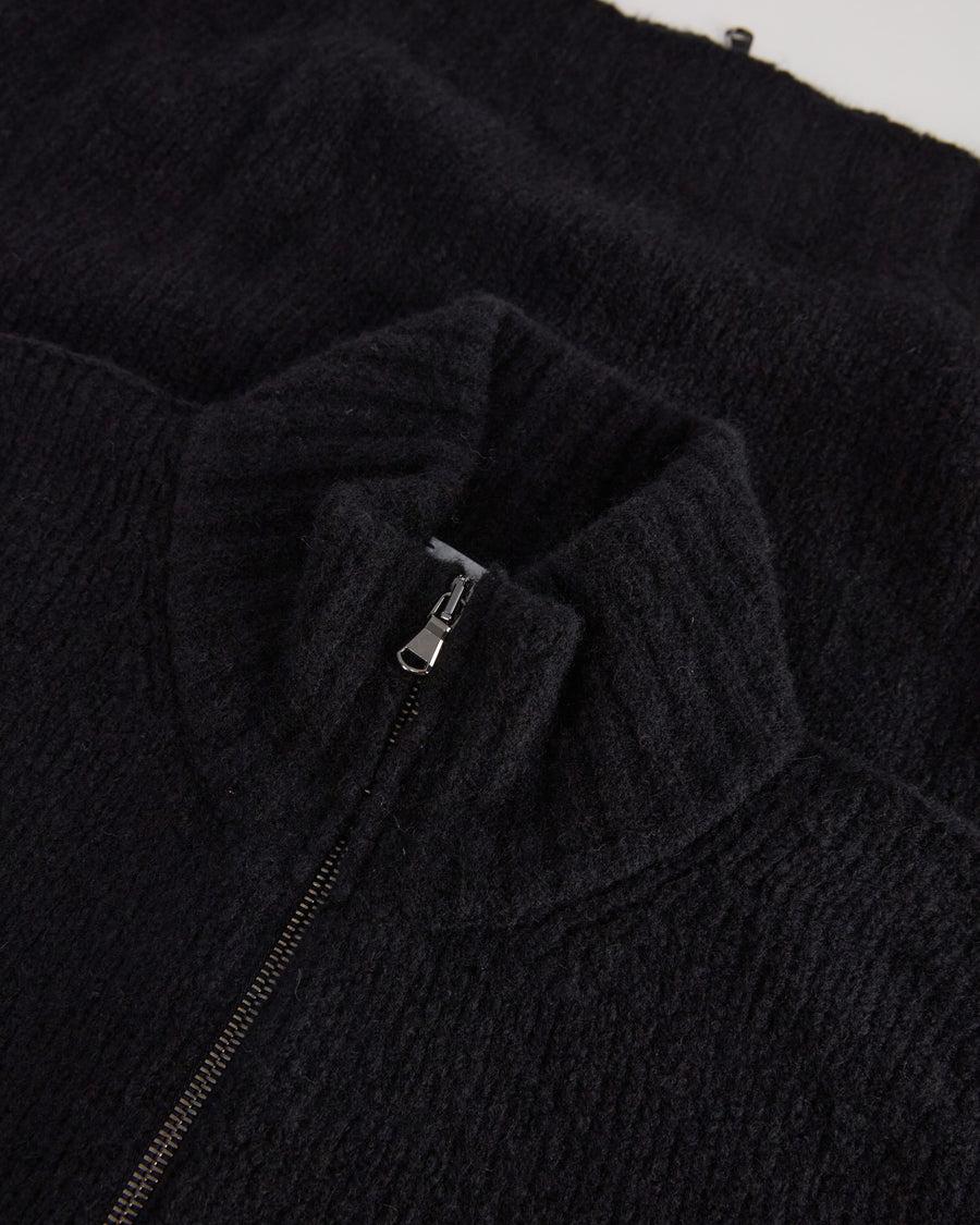 Scaglione ZIPPER PUFFED CASHMERE CASHMERE SEAMLESS BLACK
