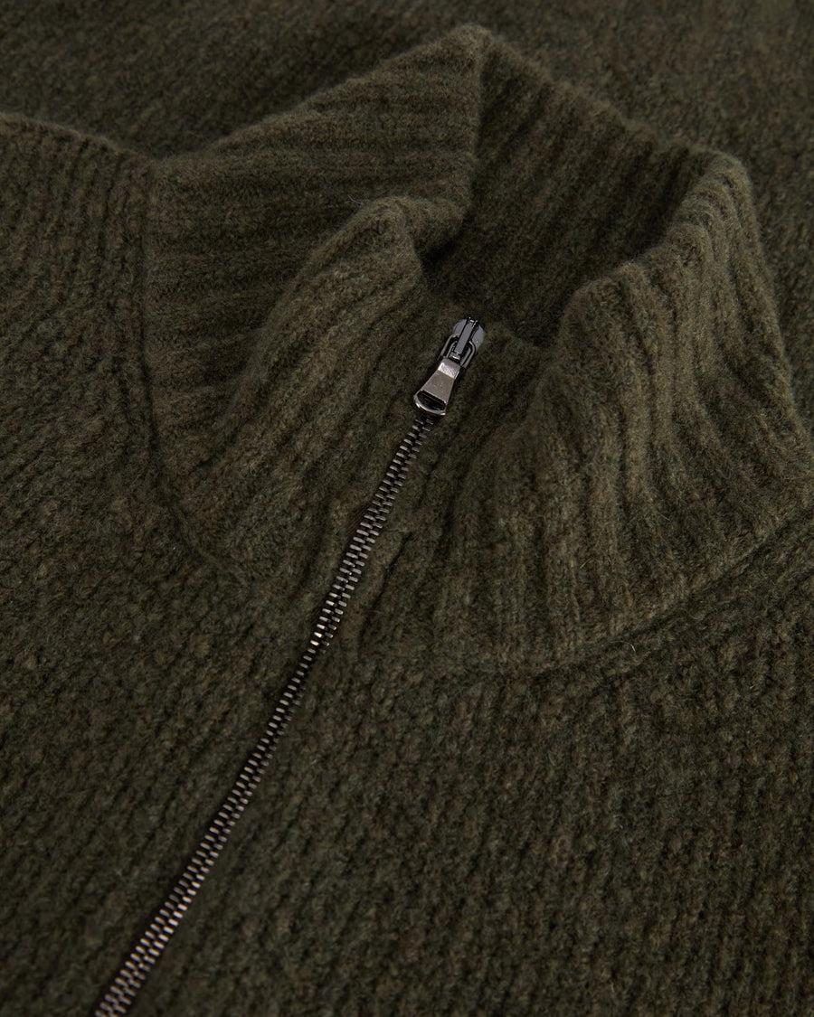 Scaglione ZIPPER PUFFED CASHMERE CASHMERE SEAMLESS FOREST
