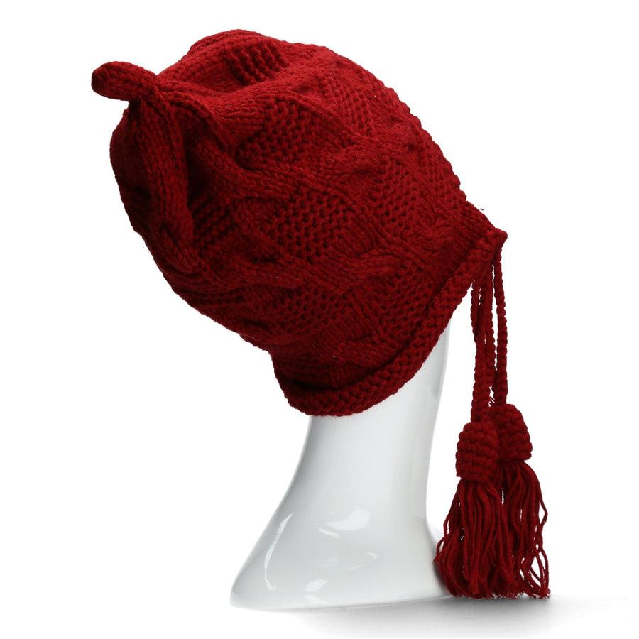 Scarpe Vita Bonnet Ethnique En Tricot Rouge