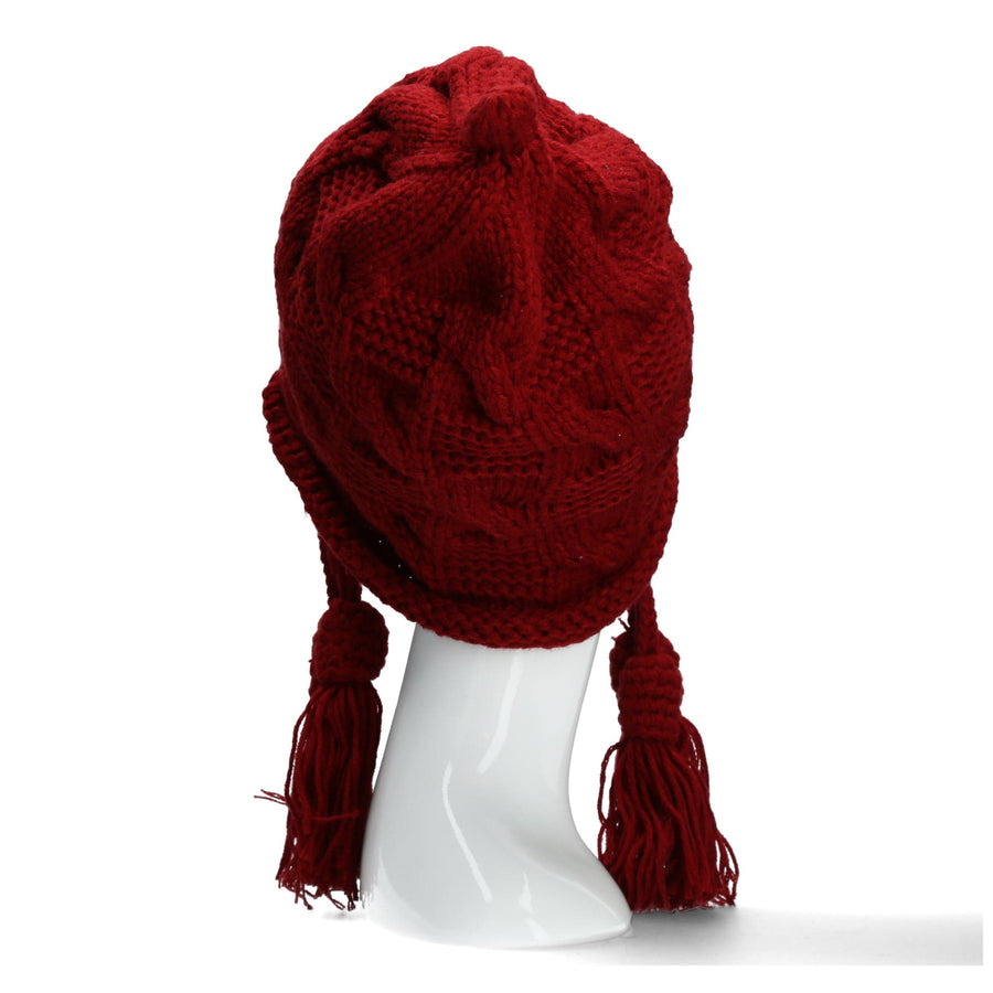 Scarpe Vita Bonnet Ethnique En Tricot Rouge