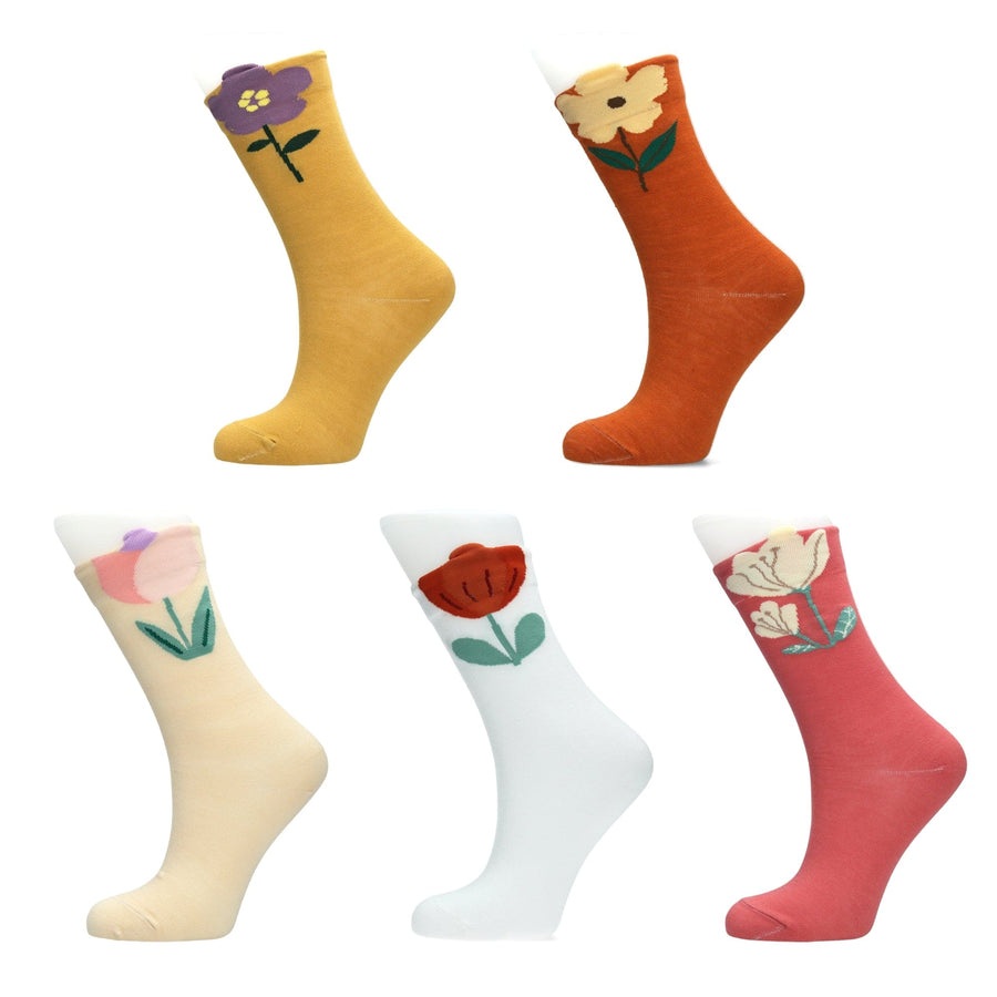 Scarpe Vita Chaussettes en lot de 5 paires FLEURS