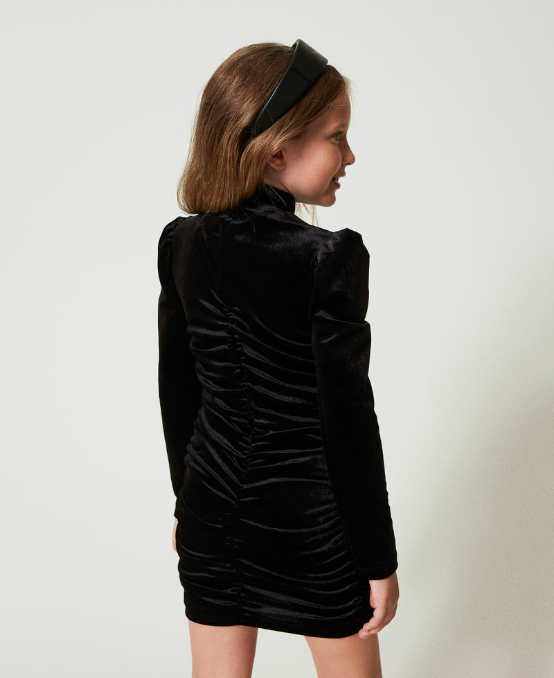 Scee By Twin Set Abito Corto In Ciniglia Con Arricciature