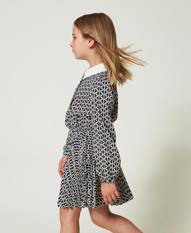 Scee By Twin Set Abito Corto In Crêpe De Chine Con Stampa