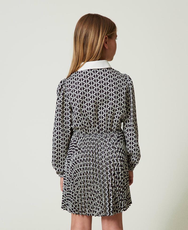 Scee By Twin Set Abito Corto In Crêpe De Chine Con Stampa