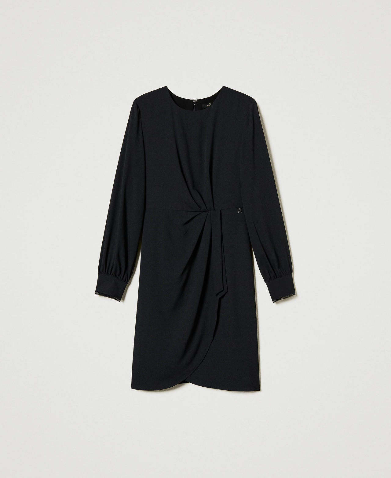 Scee by twin set Abito corto in crêpe de Chine riciclato