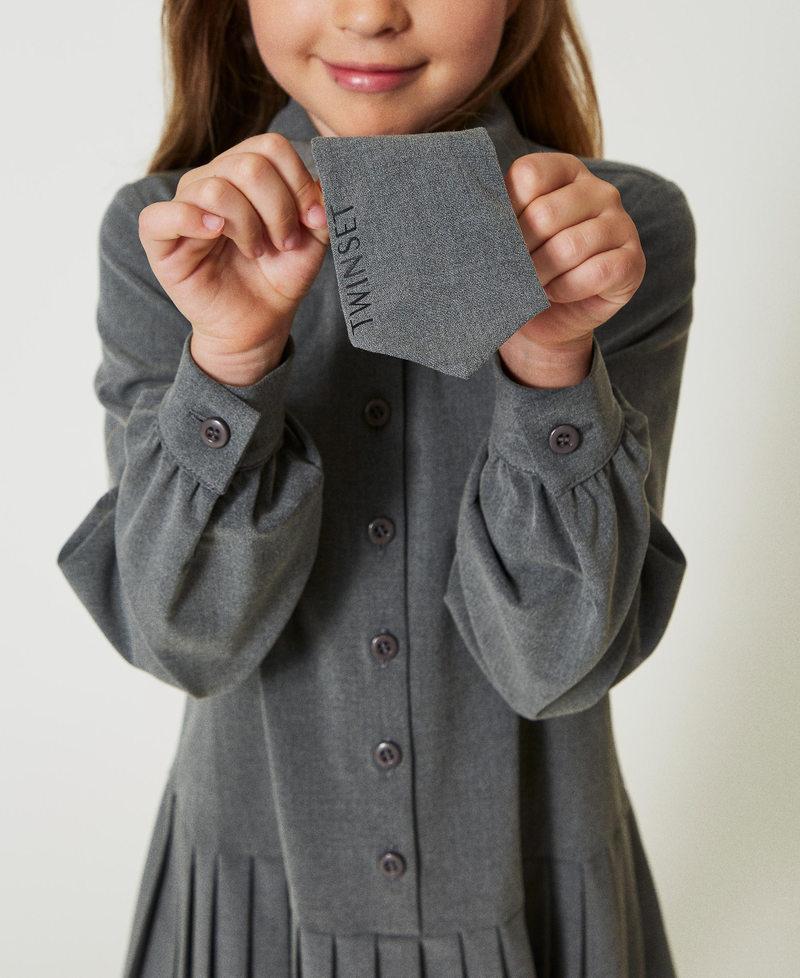 Scee By Twin Set Abito Corto In Flanella Con Cravatta