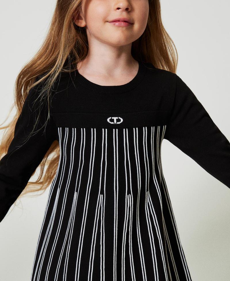 Scee By Twin Set Abito Corto In Maglia A Righe Flexage