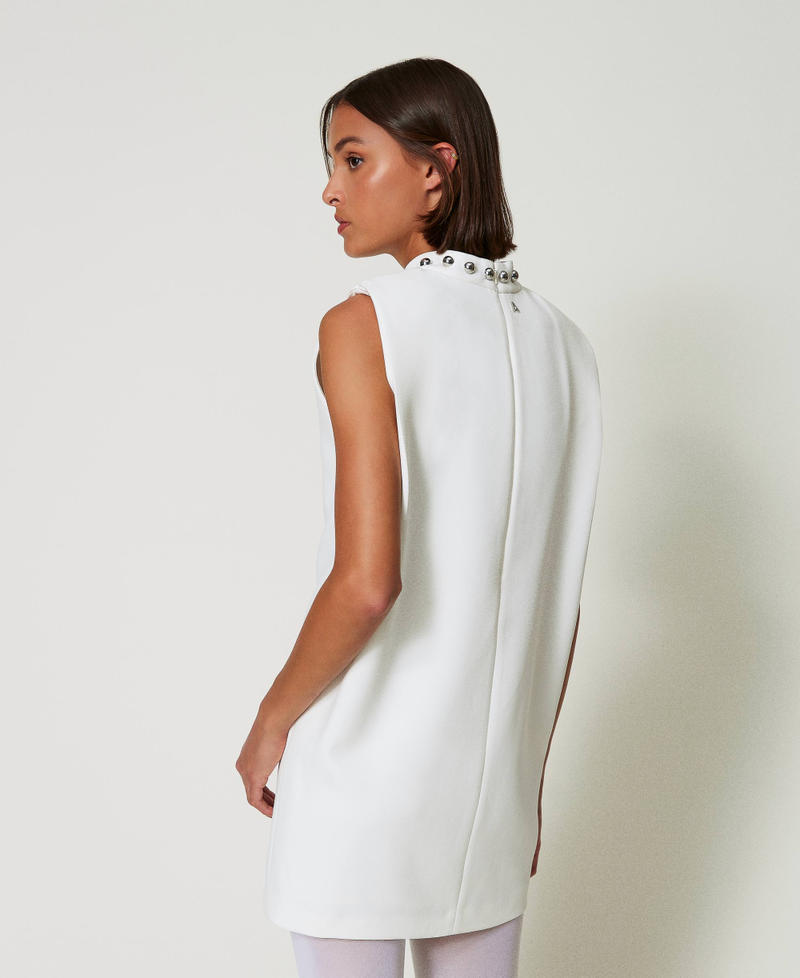 Scee By Twin Set Abito In Crêpe Cady Con Perle Metalliche