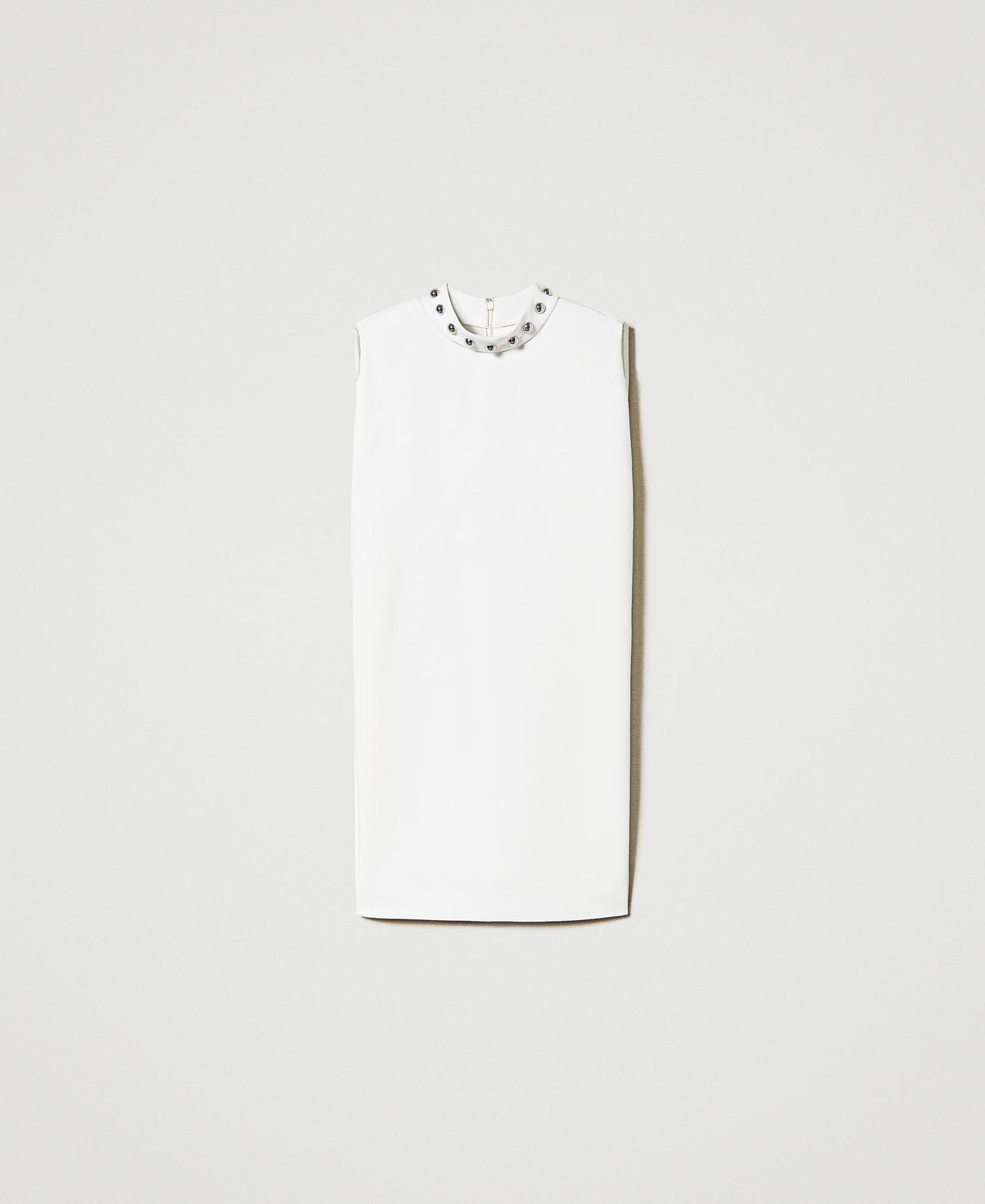 Scee by twin set Abito in crêpe cady con perle metalliche