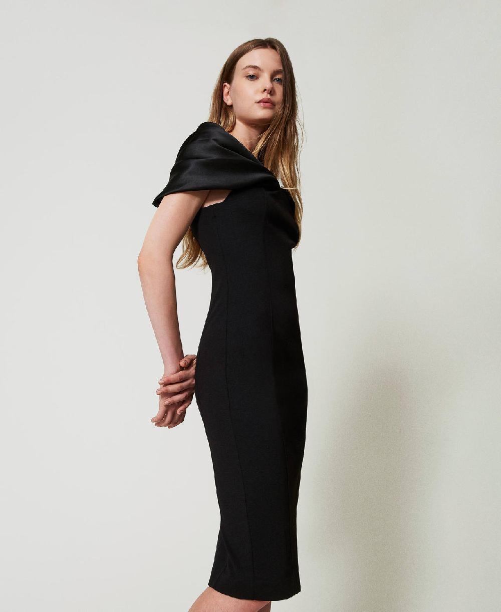 Scee By Twin Set Abito Longuette Con Inserto In Raso