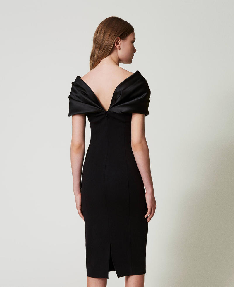 Scee By Twin Set Abito Longuette Con Inserto In Raso