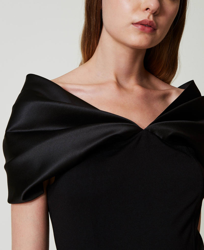 Scee By Twin Set Abito Longuette Con Inserto In Raso