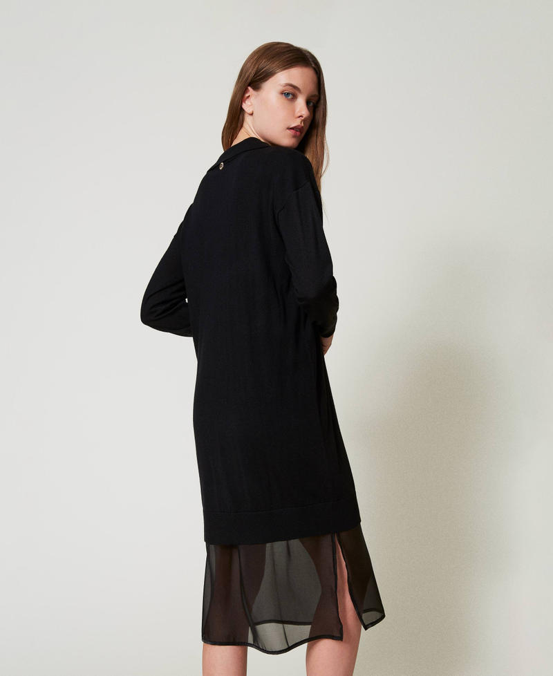 Scee By Twin Set Abito Longuette In Maglia Con Sottoveste