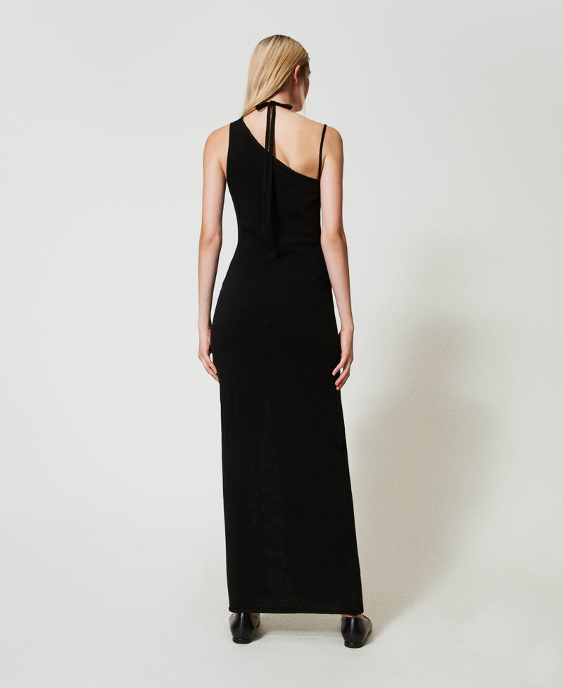 Scee By Twin Set Abito Lungo Jacquard In Filato Treeblend