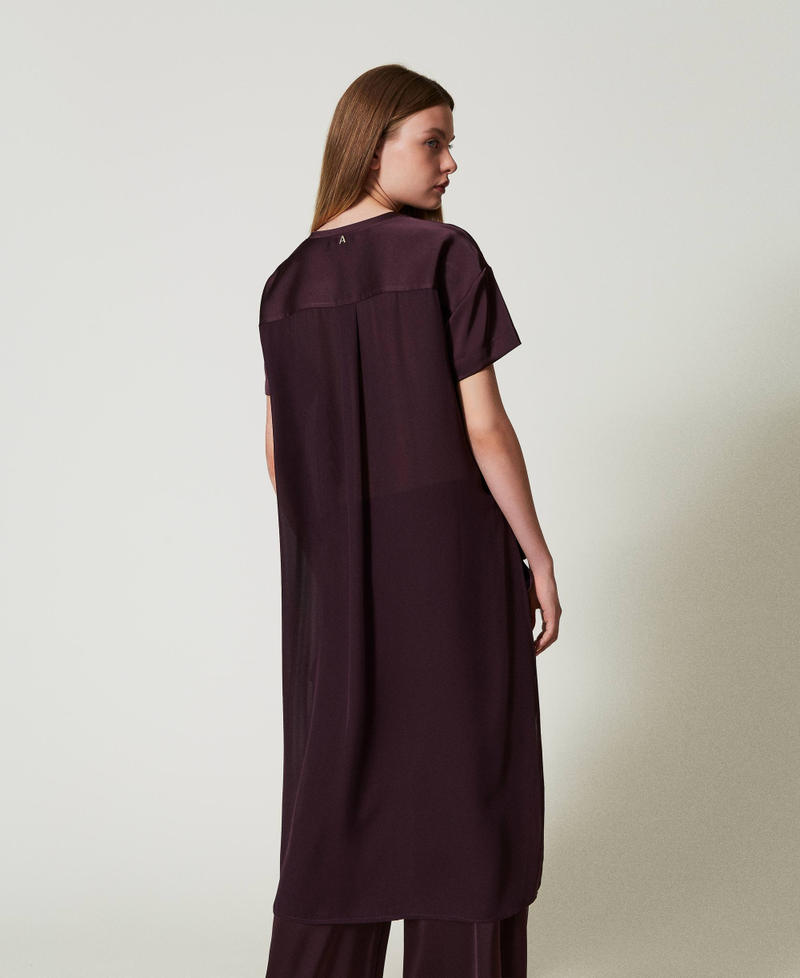 Scee By Twin Set Blusa Asimmetrica In Raso E Georgette