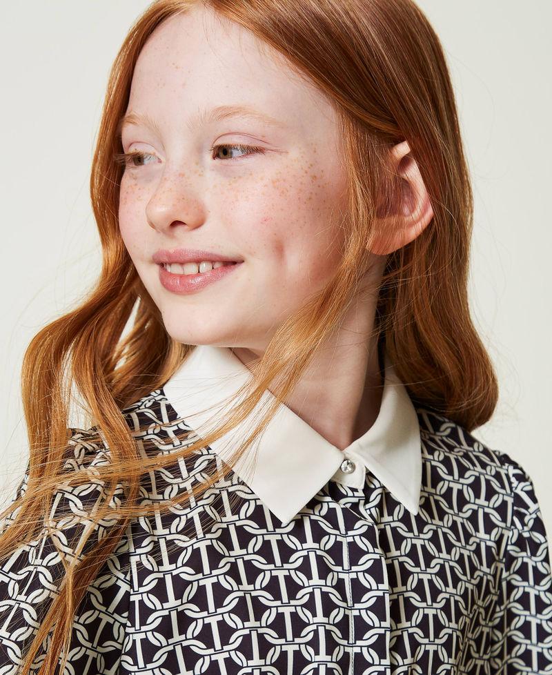 Scee By Twin Set Blusa In Crêpe De Chine Con Stampa