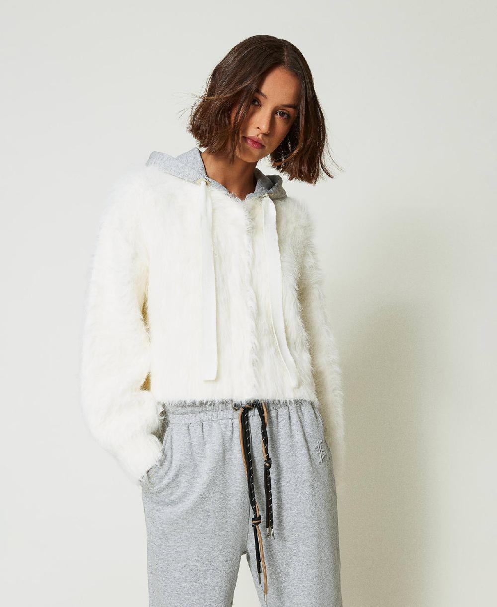 Scee By Twin Set Bomber MYFO In Maglia Con Cappuccio