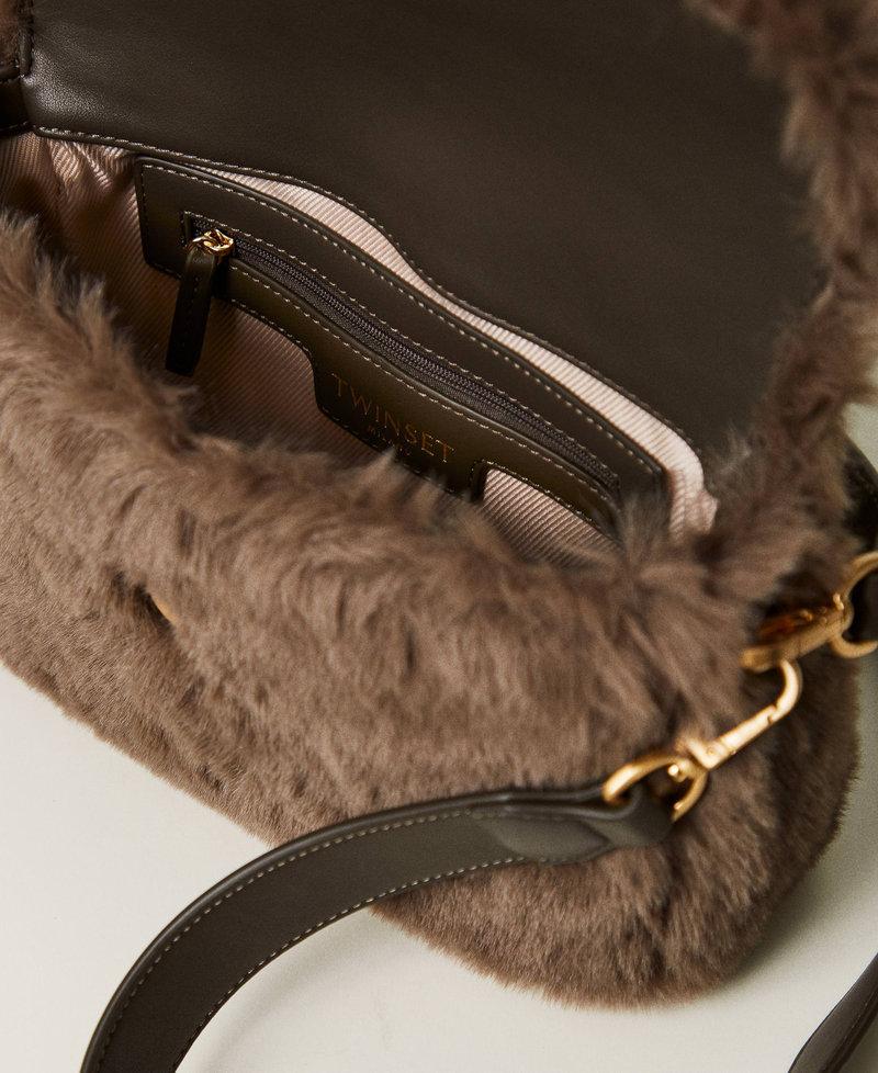 Scee By Twin Set Borsa A Tracolla 'Amie' Media In Faux Fur