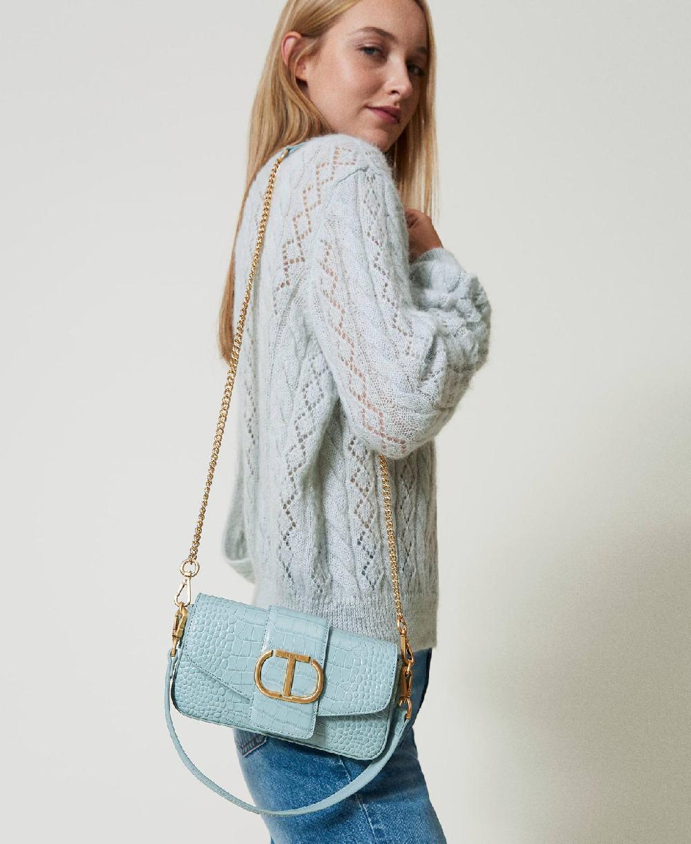 Scee by twin set Borsa a tracolla 'Amie' piccola a stampa cocco