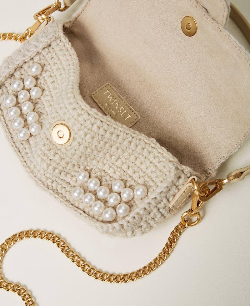 Scee By Twin Set Borsa A Tracolla 'Amie' Piccola Crochet Con Perle