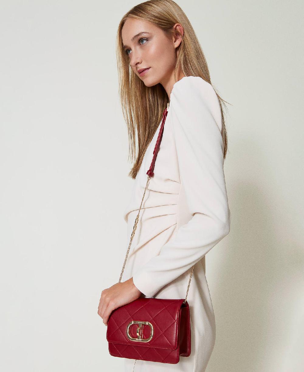 Scee by twin set Borsa a tracolla con chiusura Oval T