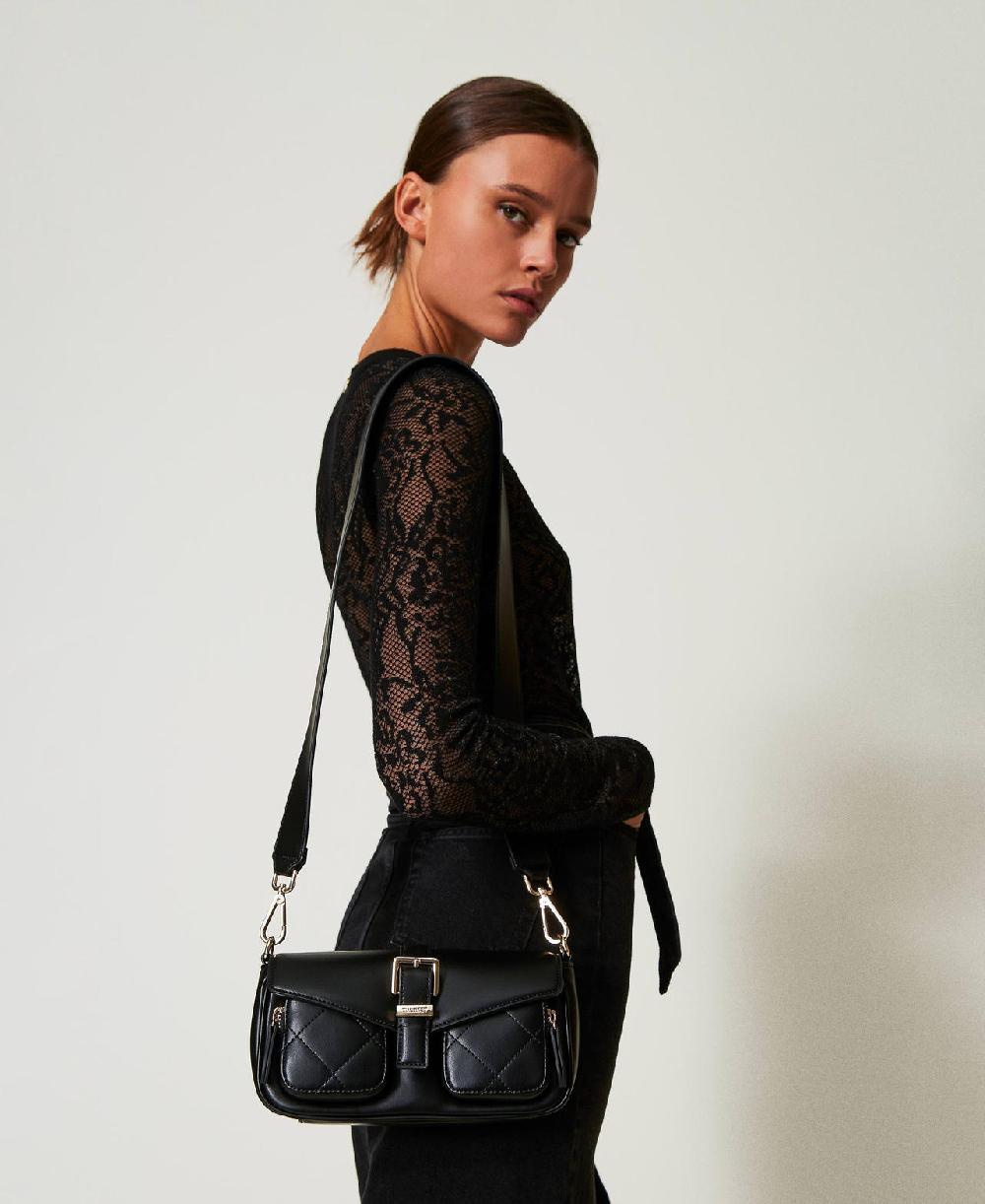 Scee by twin set Borsa a tracolla con tasche trapuntate