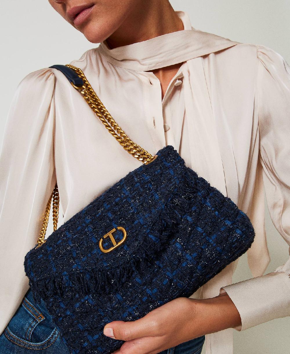 Scee by twin set Borsa a tracolla 'Dreamy' media in tweed