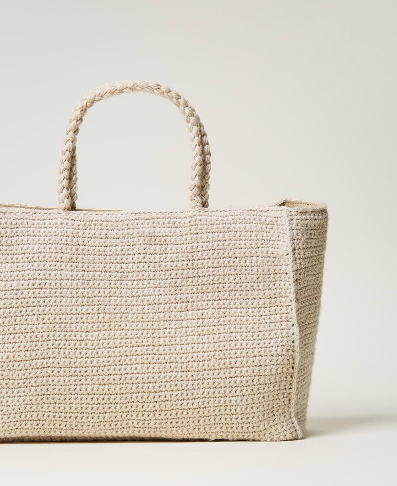 Scee By Twin Set Borsa Shopper 'Bohémienne' Tricot Con Logo