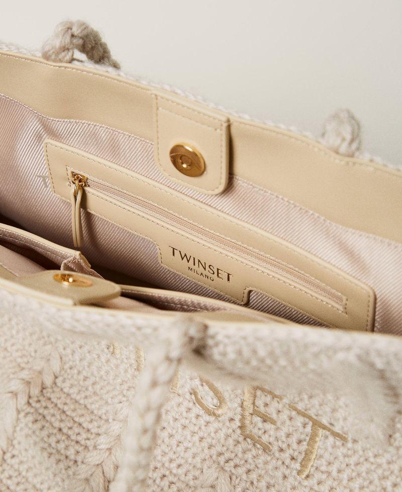 Scee By Twin Set Borsa Shopper 'Bohémienne' Tricot Con Logo