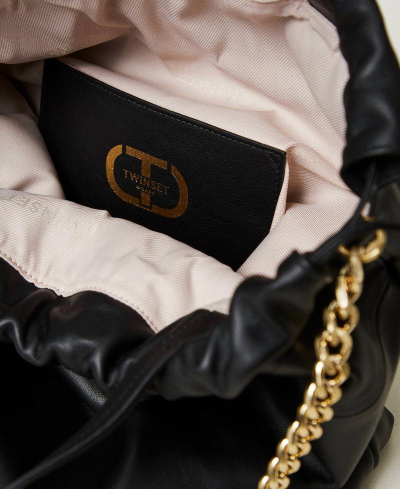 Scee By Twin Set Borsa Shopper Grande In Pelle Con Coulisse